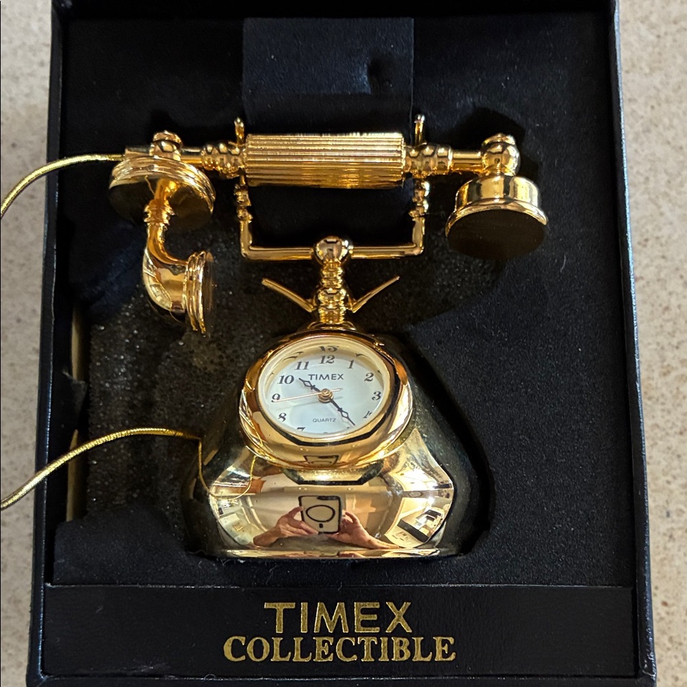 Timex Gold Collectible Telephone Clock